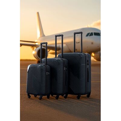 Neo 3 Piece Hard Shell Luggage Suitcase Set in Navy Size: 3 Pack Navy 3 Pack Neo 3 Piece Hard Shell Luggage Suitcase Set in Navy Size: 3 Pack Navy 3 Pack
