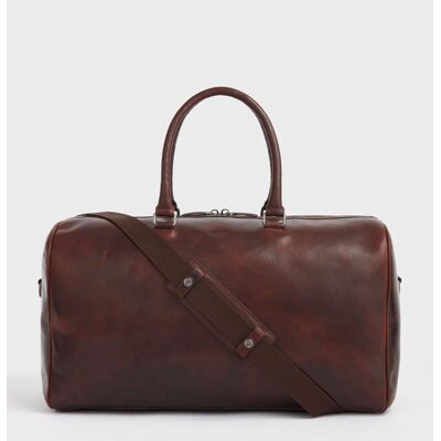 OSPREY LONDON Men's The Carter Leather Holdall Bag in Brown Brown OSPREY LONDON Men's The Carter Leather Holdall Bag in Brown Brown