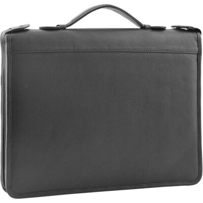 House of Leather Real Leather Portfolio Case File Folder Ring Binder Organiser HL49 Black Size: Large Black Large House of Leather Real Leather Portfolio Case File Folder Ring Binder Organiser HL49 Black Size: Large Black Large