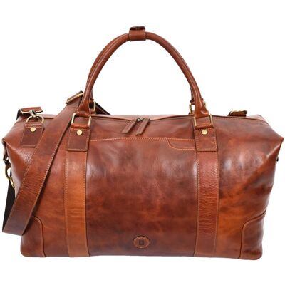 House of Leather Real Leather Holdall Weekend Travel Duffle Bag HOL5002 Cognac in Tan Size: Large Tan Large House of Leather Real Leather Holdall Weekend Travel Duffle Bag HOL5002 Cognac in Tan Size: Large Tan Large