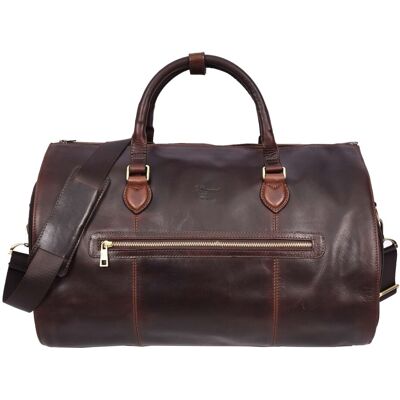 House of Leather Real Leather Garment Suit Carrier 2-in-1 Holdall Duffel Bag Ludlow Brown Size: Large Brown Large House of Leather Real Leather Garment Suit Carrier 2-in-1 Holdall Duffel Bag Ludlow Brown Size: Large Brown Large
