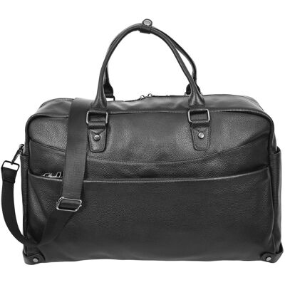 House of Leather Men's Real Leather Holdall Large Size Weekend Overnight Bag Langley Black Black Large House of Leather Men's Real Leather Holdall Large Size Weekend Overnight Bag Langley Black Black Large