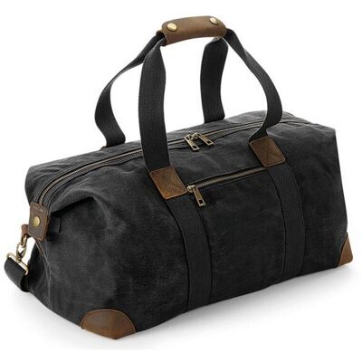Quadra Heritage Leather Accents Holdall - Unisex Quadra Heritage Leather Accents Holdall - Unisex