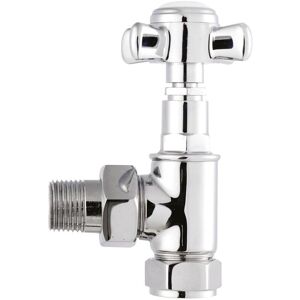 Balterley Heating Crosshead Angled Radiator Valve Pack (Pairs) - Chrome in Silver Silver Balterley Heating Crosshead Angled Radiator Valve Pack (Pairs) - Chrome in Silver Silver