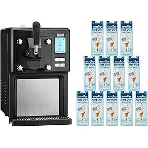 Cooks Professional Digital Luxury Soft Serve Ice Cream Maker with 6 x 1L Dairy-Free Mix in Black Size: 12 Pack Black 12 Pack Cooks Professional Digital Luxury Soft Serve Ice Cream Maker with 6 x 1L Dairy-Free Mix in Black Size: 12 Pack Black 12 Pack