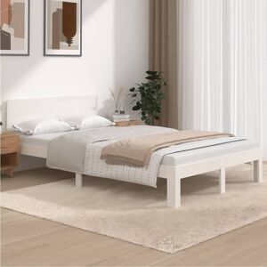 Berkfield Home Bed Frame White Solid Wood Pine 120x200 cm Size: Small Double White Small Double Berkfield Home Bed Frame White Solid Wood Pine 120x200 cm Size: Small Double White Small Double