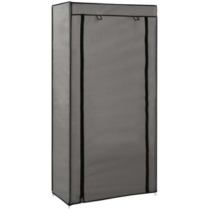 Berkfield Home Shoe Cabinet with Cover Grey 58x28x106 cm Fabric Size: 58 x 28 x 106 cm Grey 58 x 28 x 106 cm Berkfield Home Shoe Cabinet with Cover Grey 58x28x106 cm Fabric Size: 58 x 28 x 106 cm Grey 58 x 28 x 106 cm