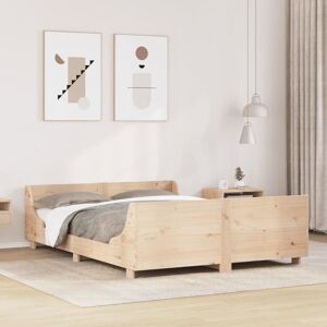 Berkfield Home Bed Frame without Mattress 120x200 cm Solid Wood Pine in Brown Size: Small Double Brown Small Double Berkfield Home Bed Frame without Mattress 120x200 cm Solid Wood Pine in Brown Size: Small Double Brown Small Double