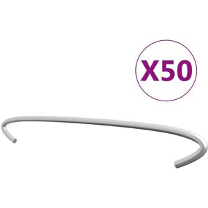 Berkfield Home Gabion Hooks 50 pcs Galvanised Steel 40 cm in Silver Silver Berkfield Home Gabion Hooks 50 pcs Galvanised Steel 40 cm in Silver Silver