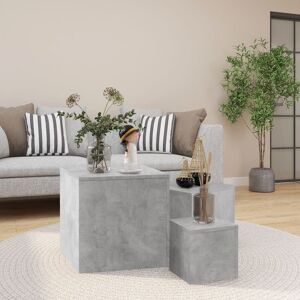 Berkfield Home Side Tables 3 pcs Concrete Grey Engineered Wood Grey Berkfield Home Side Tables 3 pcs Concrete Grey Engineered Wood Grey