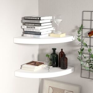 Berkfield Home Floating Corner Shelves 2 pcs White 35x35x3.8 cm MDF White 35x35x3.8 cm Berkfield Home Floating Corner Shelves 2 pcs White 35x35x3.8 cm MDF White 35x35x3.8 cm