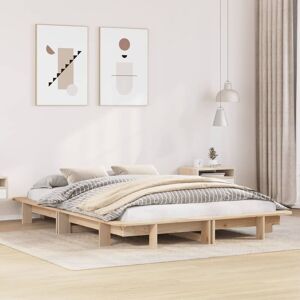 Berkfield Home Bed Frame without Mattress 120x200 cm Solid Wood Pine in Brown Size: Small Double Brown Small Double Berkfield Home Bed Frame without Mattress 120x200 cm Solid Wood Pine in Brown Size: Small Double Brown Small Double