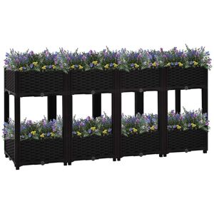 Berkfield Home Raised Bed 160x40x71 cm Polypropylene in Black Size: 160 x 40 x 71 cm Black 160 x 40 x 71 cm Berkfield Home Raised Bed 160x40x71 cm Polypropylene in Black Size: 160 x 40 x 71 cm Black 160 x 40 x 71 cm