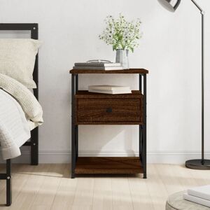 Berkfield Home Bedside Cabinet Brown Oak 40x42x55 cm Engineered Wood Size: 40 x 42 x 55 cm Brown 40 x 42 x 55 cm Berkfield Home Bedside Cabinet Brown Oak 40x42x55 cm Engineered Wood Size: 40 x 42 x 55 cm Brown 40 x 42 x 55 cm