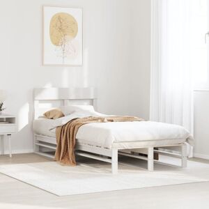 Berkfield Home Bed Frame without Mattress White 75x190 cm Small Single Solid Wood Pine White Small Single Berkfield Home Bed Frame without Mattress White 75x190 cm Small Single Solid Wood Pine White Small Single