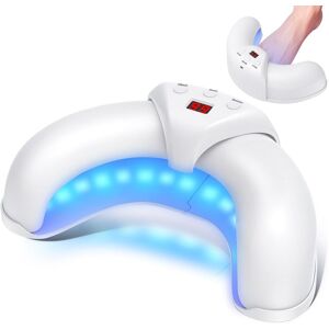 Obasyhig Curved Digital Display Nail Art Lamp with 3 Timing Modes & USB Power Supply in White White Obasyhig Curved Digital Display Nail Art Lamp with 3 Timing Modes & USB Power Supply in White White