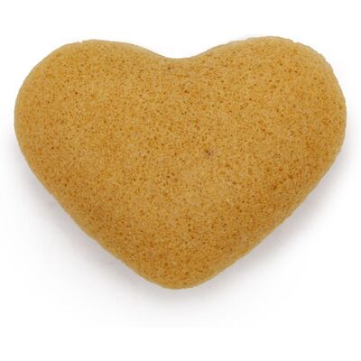 KDMD Konjac Heart Sponge - Peach in Yellow Yellow KDMD Konjac Heart Sponge - Peach in Yellow Yellow