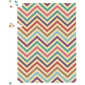 Warren Reed - Designer Geometric Vintage Colored Chevron Pattern Jigsaw Puzzle in Green Size: 500 Piece Green 500 Piece Warren Reed - Designer Geometric Vintage Colored Chevron Pattern Jigsaw Puzzle in Green Size: 500 Piece Green 500 Piece