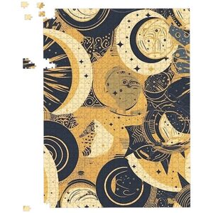 Warren Reed - Designer Blue Gold Moon & Sun Jigsaw Puzzle in Yellow Size: 1000 Pieces Yellow 1000 Pieces Warren Reed - Designer Blue Gold Moon & Sun Jigsaw Puzzle in Yellow Size: 1000 Pieces Yellow 1000 Pieces