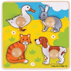 Bigjigs Toys Wooden Peg Puzzle Pets Multicolor Bigjigs Toys Wooden Peg Puzzle Pets Multicolor