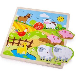 Bigjigs Toys Wooden Farm Sounds Puzzle Multicolor Bigjigs Toys Wooden Farm Sounds Puzzle Multicolor