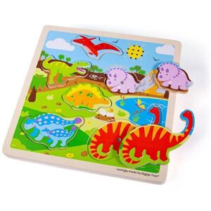 Bigjigs Toys Wooden Dinosaur Sound Puzzle Multicolor Bigjigs Toys Wooden Dinosaur Sound Puzzle Multicolor
