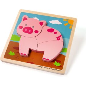 Bigjigs Toys Wooden Chunky Lift-Out Jigsaw Puzzle - Pig Multicolor Bigjigs Toys Wooden Chunky Lift-Out Jigsaw Puzzle - Pig Multicolor