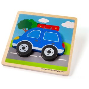 Bigjigs Toys Chunky Lift-Out Puzzle - Car Multicolor Bigjigs Toys Chunky Lift-Out Puzzle - Car Multicolor