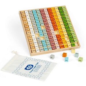Bigjigs Toys Simply Scandi Times Table Tray - 1-12 Multicolor Bigjigs Toys Simply Scandi Times Table Tray - 1-12 Multicolor