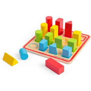 Bigjigs Toys Shape Puzzle - 17 Piece Wooden Shapes Sorter Set Multicolor Bigjigs Toys Shape Puzzle - 17 Piece Wooden Shapes Sorter Set Multicolor