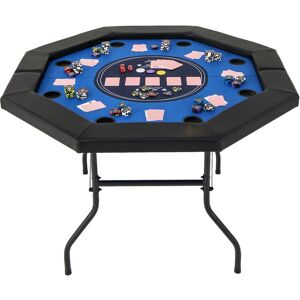 Gymax Folding Poker Table for 8 Players Card Board Game Leisure Table Blue Blue Gymax Folding Poker Table for 8 Players Card Board Game Leisure Table Blue Blue