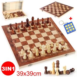 VOGREX XL Large 39cm Chess Wooden Set Folding Chessboard Pieces Wood Board Chess Board Multicolor VOGREX XL Large 39cm Chess Wooden Set Folding Chessboard Pieces Wood Board Chess Board Multicolor