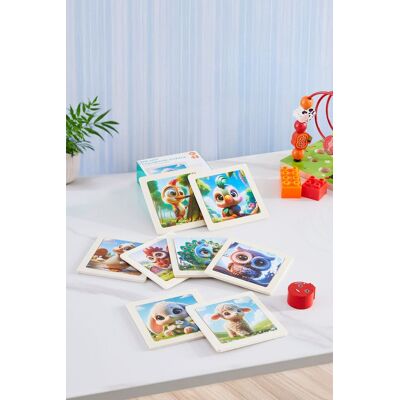 H&O Direct Wooden Toddler Animals Cognitive Jigsaw Puzzle Set Multicolor H&O Direct Wooden Toddler Animals Cognitive Jigsaw Puzzle Set Multicolor