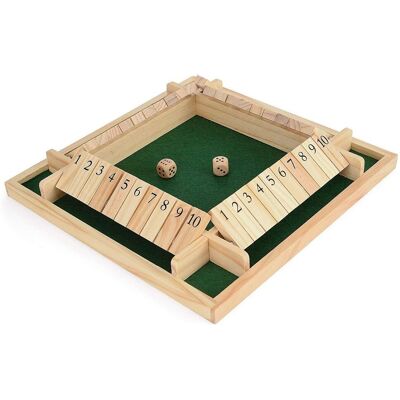 Toyrific 4 Player Shut the Box Wooden Set Multicolor Toyrific 4 Player Shut the Box Wooden Set Multicolor