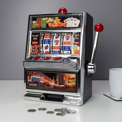 Menkind #Winning Retro Style Mini Arcade Lucky Slot Machine in Black Black Menkind #Winning Retro Style Mini Arcade Lucky Slot Machine in Black Black