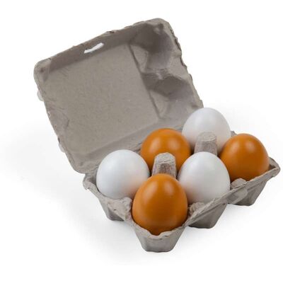 Bigjigs Wooden Eggs - Role Play Toy for Kids Bigjigs Wooden Eggs - Role Play Toy for Kids