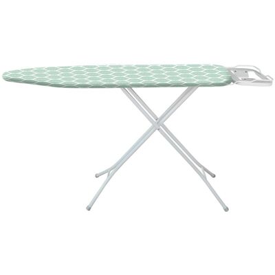 Royalford Ironing Board with Iron Rest Adjustable Height Foldable Cotton Cover 96.5 x 30.5 cm in Pale Green Pale Green 96.5 x 30.5 cm Royalford Ironing Board with Iron Rest Adjustable Height Foldable Cotton Cover 96.5 x 30.5 cm in Pale Green Pale Green 96.5 x 30.5 cm