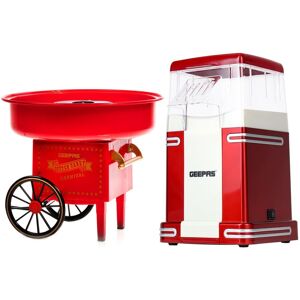 Geepas Electric Popcorn Maker Machine & Cotton Candy Maker Set in Red Red Geepas Electric Popcorn Maker Machine & Cotton Candy Maker Set in Red Red