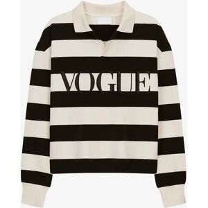 VOGUE Collection VOGUE Polo Sweatshirt   Cream & Black - S Black