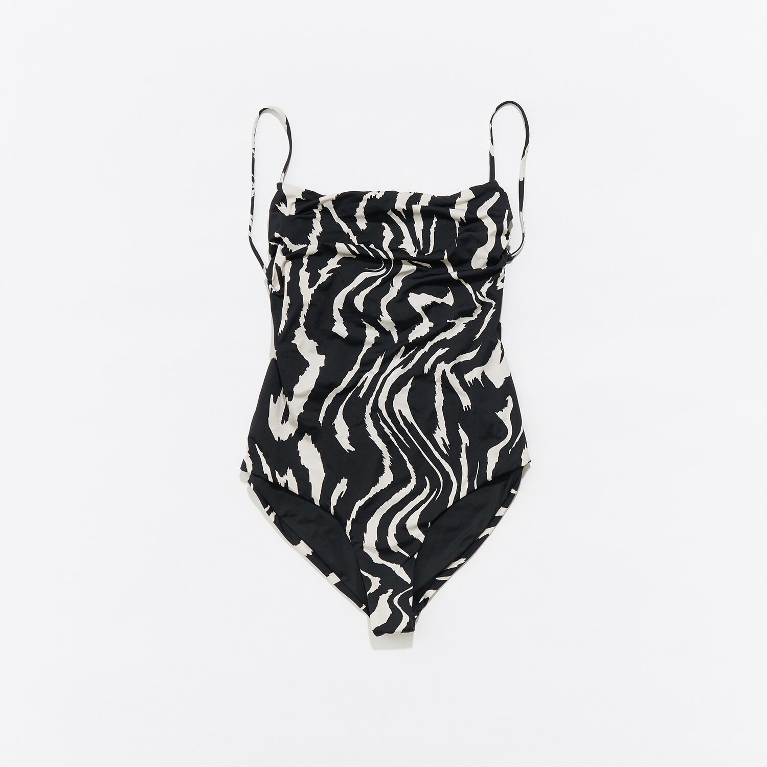 BIMBA Y LOLA Black Tiger Liquid print swimsuit TIGER LIQUID BLACK-BEIGE S adult