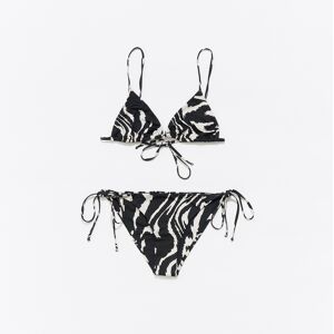 BIMBA Y LOLA Black Tiger Liquid triangle bikini TIGER LIQUID BLACK-BEIGE L adult