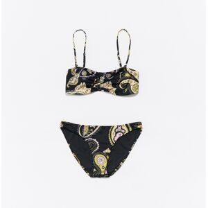 BIMBA Y LOLA Black paisley bandeau bikini PAISLEY BLACK S adult