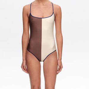 BIMBA Y LOLA Two-tone swimsuit in chocolate and ivory BROWN BIMBA Y LOLA Two-tone swimsuit in chocolate and ivory BROWN