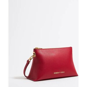 BIMBA Y LOLA Small red leather trapezium bag RED UN adult