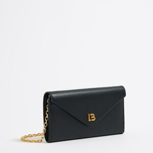BIMBA Y LOLA Mini black leather flap bag BLACK UN adult