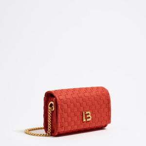 BIMBA Y LOLA Mini coral plaited nylon flap bag CORAL UN adult