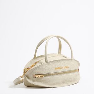 BIMBA Y LOLA Large bone leather Pelota handbag BONE UN adult