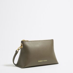 BIMBA Y LOLA Small khaki leather trapezium bag KHAKI UN adult