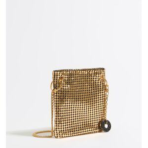 BIMBA Y LOLA Gold metallic mesh mini flat bag GOLD UN adult