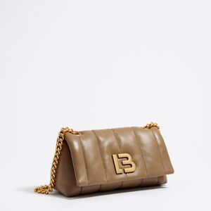 BIMBA Y LOLA Small dark taupe nappa leather flap bag DARK TAUPE UN adult